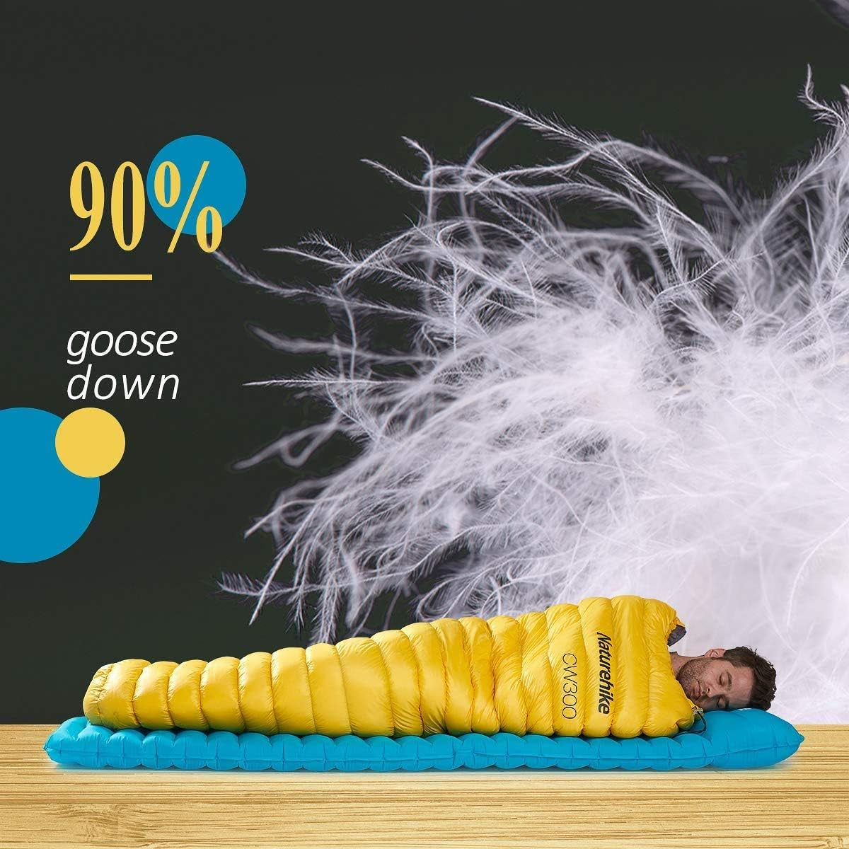 0 Degree Mummy Goose down Sleeping Bag, Compact Ultralight Sleeping Bag for Adults Cold Weather