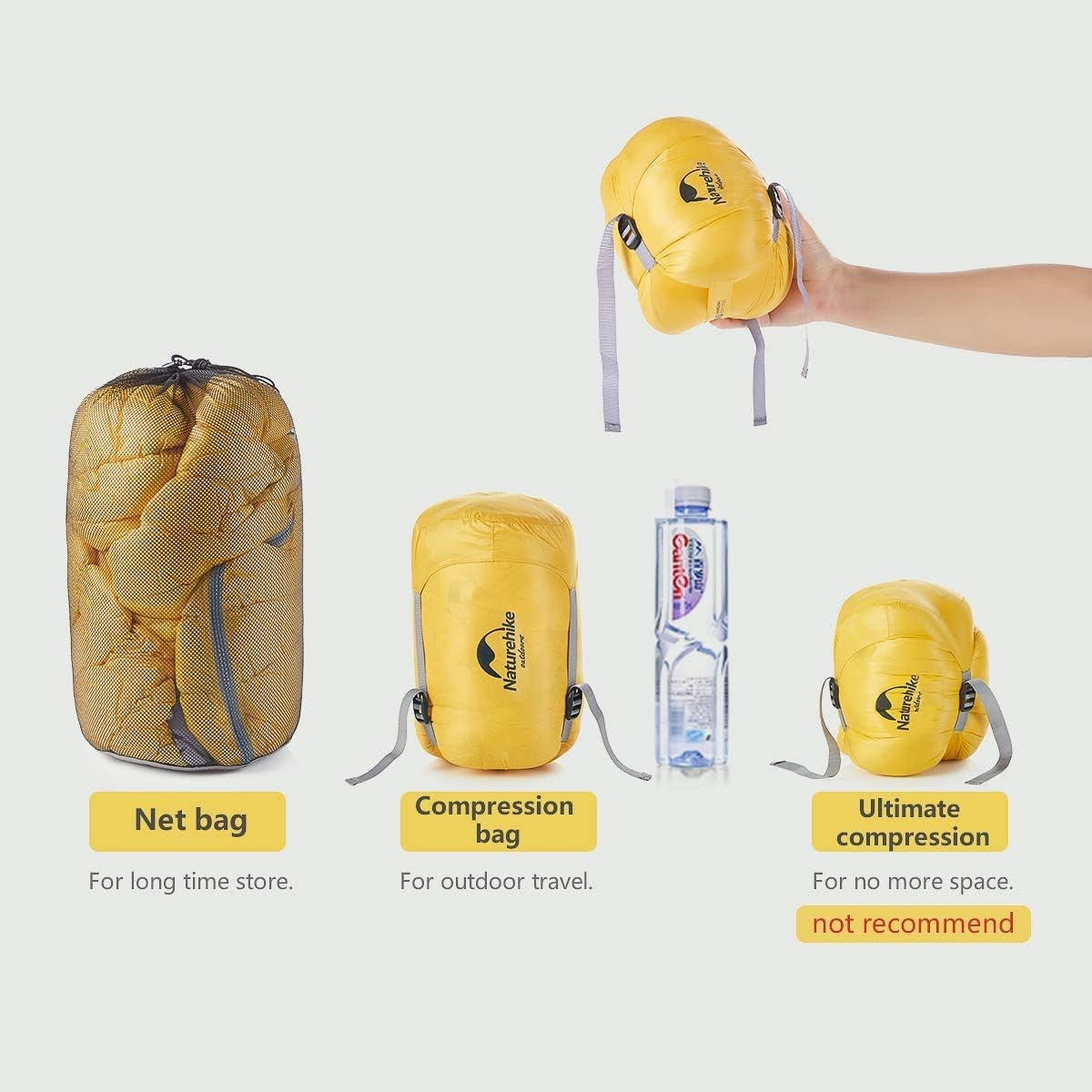 0 Degree Mummy Goose down Sleeping Bag, Compact Ultralight Sleeping Bag for Adults Cold Weather