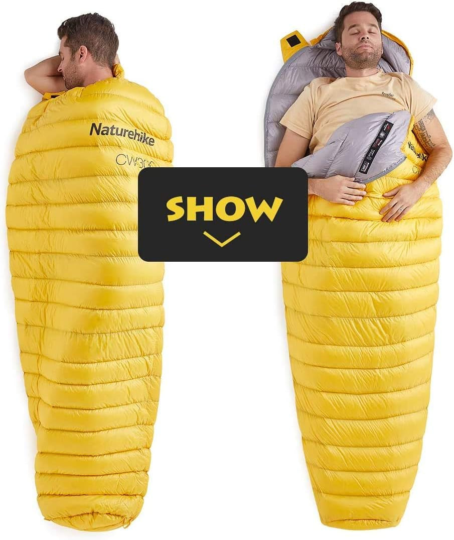 0 Degree Mummy Goose down Sleeping Bag, Compact Ultralight Sleeping Bag for Adults Cold Weather